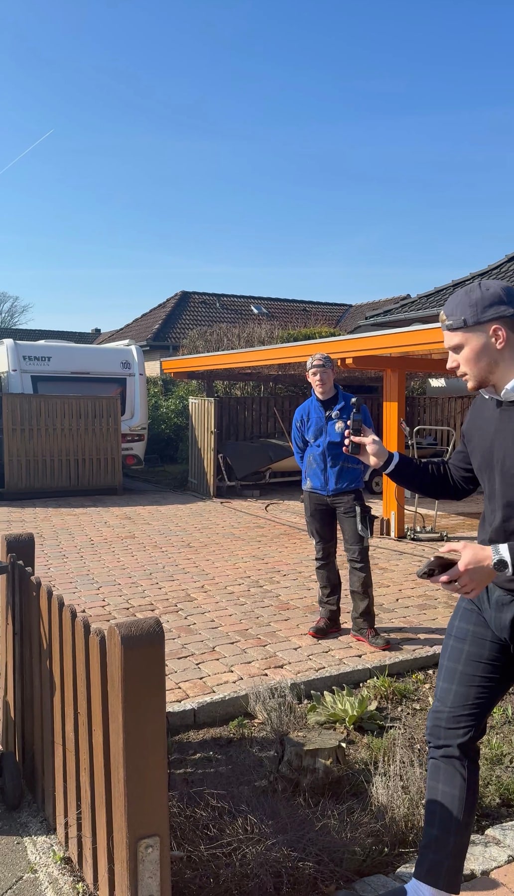 Videodreh mit den Reinigungs-Jungs vor Ort